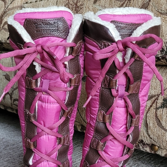 TIMBERLAND CASTLE MOUNTAIN LACE-UP TALL QUILTED WINTER BOOTS SMARTWOOL SZ 7 M - Picture 10 of 16